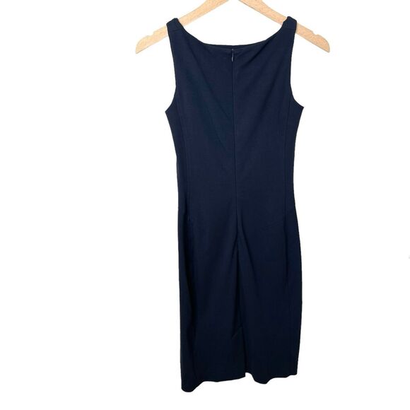 MM LaFleur Lydia Twisted Straps Galaxy Navy Sheath Dress Size 0 - Picture 6 of 10